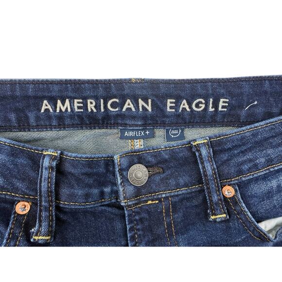 American Eagle Jeans Men Athletic Fit AirFlex+ Stretch Denim Blue Whisker 33X30 - Picture 2 of 10
